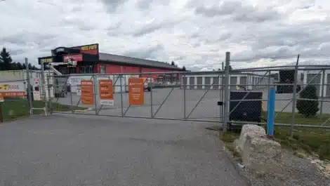 secure gate at self storage facility