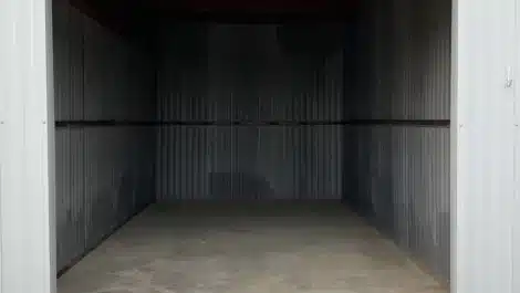 Inside self storage unit