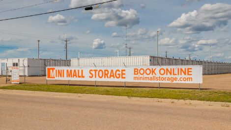 Mini Mall Storage Fenced Entrance