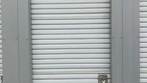 Secure door on unit at self storage unit