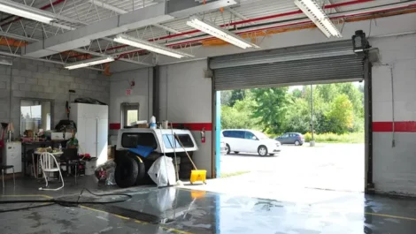 Garage door access to storage facility