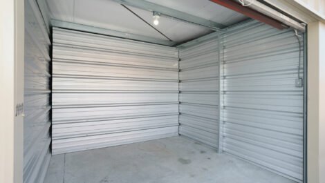 Inside a storage unit
