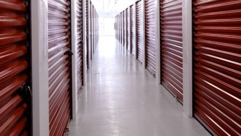 Clean hallway access to indoor storage units