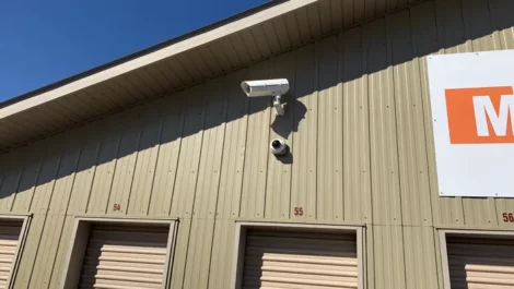 24/7 security camera surveillance of self storage facility.