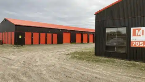 row of self storage units in Timmins