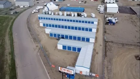 aerial picture of storage facility