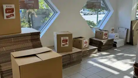 boxes for sale at self storage facility in north Vancouver