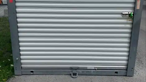 secure door and lock at self storage unit