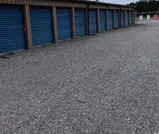 row of outdoor self storage units