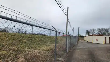 secure fence surrounding self storage facility