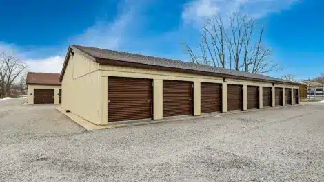 A row of Large sized storage units