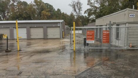 Facility gate at Mini Mall Storage in Little River