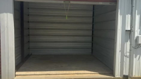 Inside storage unit at self storage facility