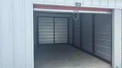 inside unit at self storage facility