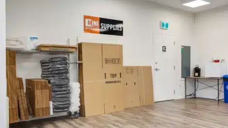 moving supplies at self storage facility