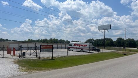 secure gate at self storage facility