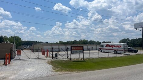 secure gate at self storage facility