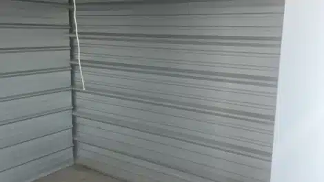 inside a small self storage unit