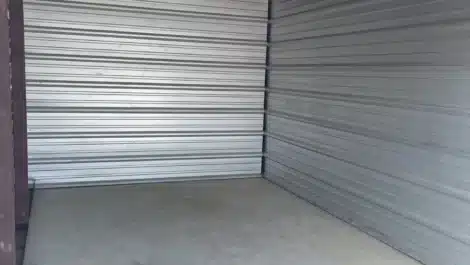 inside small self storage unit