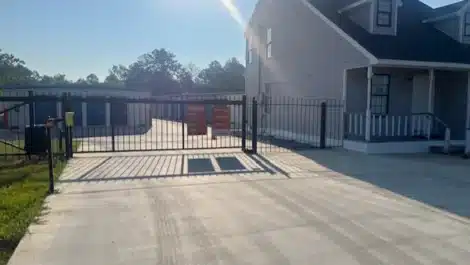 security gate at self storage unit