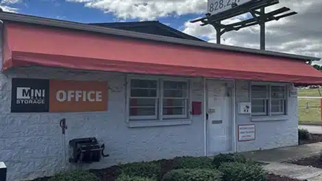 Customer service office of self storage facility.