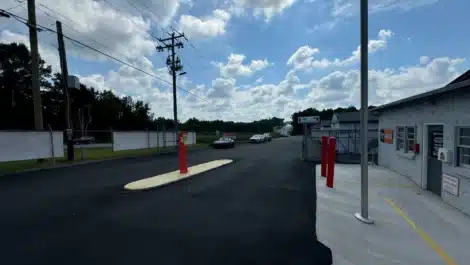 secure keypad access gate to self storage facility