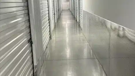 rows of self storage units