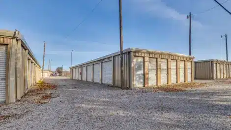 rows of self storage units in Hutchinson KS