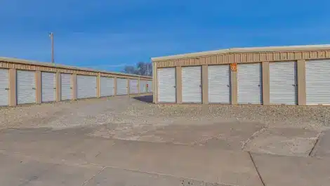 Row of small size self storage units in Hutchinson KS