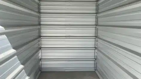 inside small self storage unit