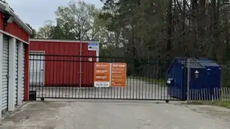 Secure gate access to self storage units