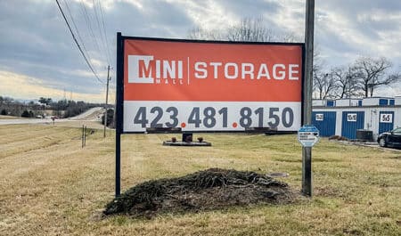 Mini Mall Storage signage Afton