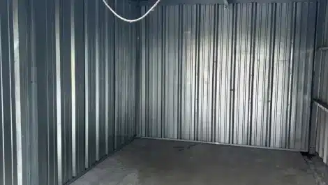 inside a large self storage unit in Bristol
