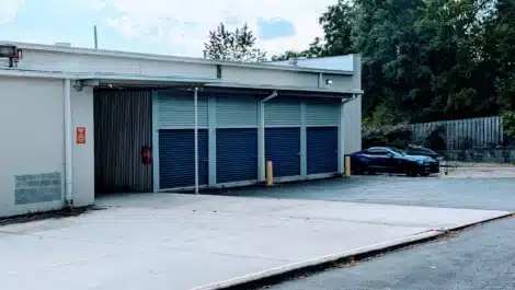 row of units at self storage facility