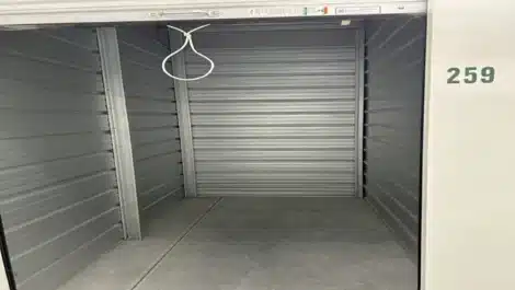 inside small self storage locker