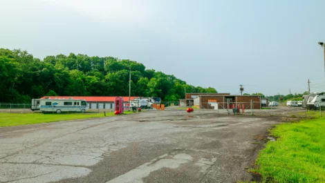 Security gate access at self storage facility