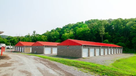 Outdoor units at self storage facility