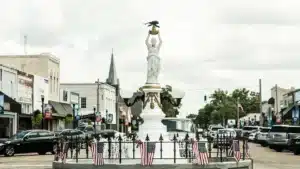 The Boll Weevil Monument in downtown Enterprise, Alabama