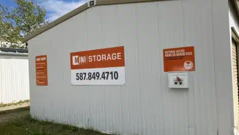 signage at self storage facility