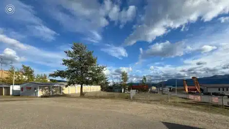 row of units at self storage facility