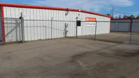 gate fenced self storage facility in Clarksville