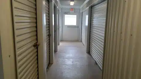 Inside self storage unit in Clarksville