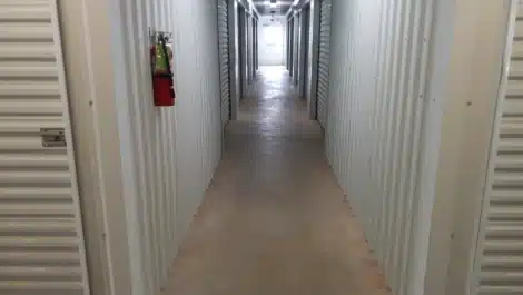 inside self storage facility