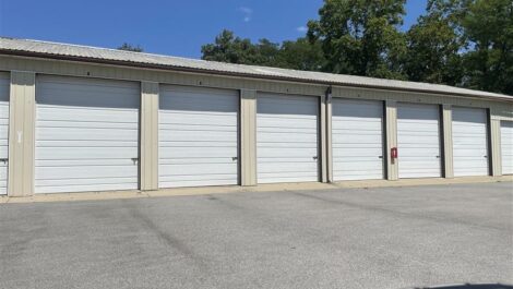 outdoor row of self storage units