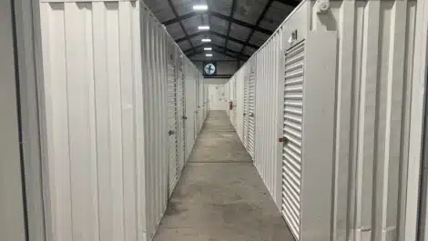 clean, tidy self storage facility