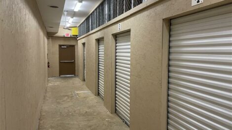 Row of self storage units