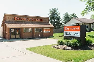 Front exterior view of self storage facility