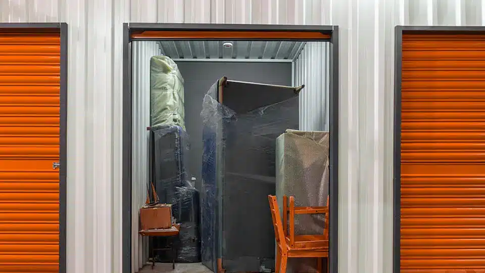 A storage unit at Mini Mall Storage