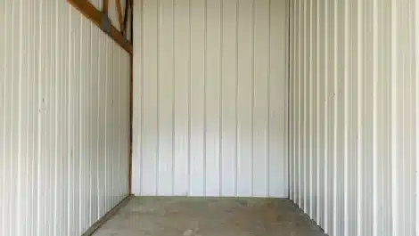 Inside small self storage unit