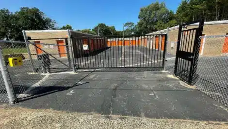 secure gate at self storage facility